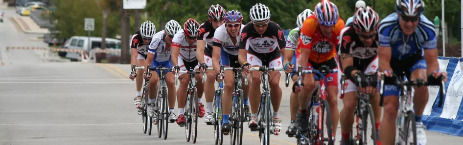Cyclists competing in the Vista Grand Prix.