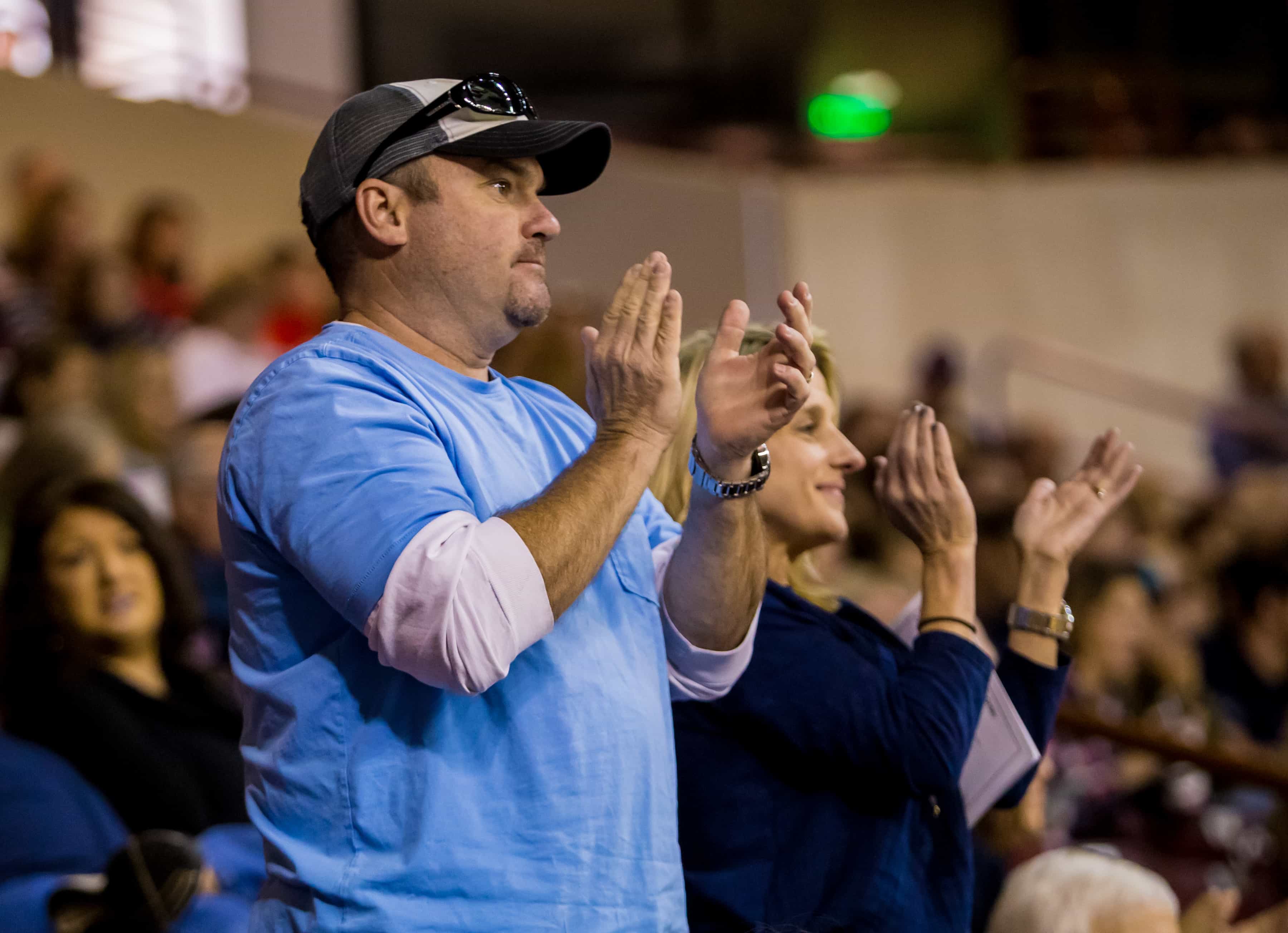 Fans clapping